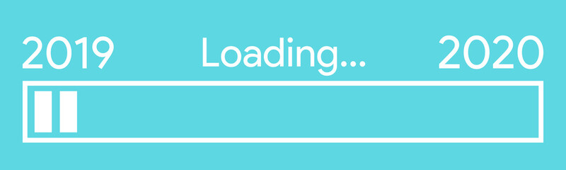 progress bar showing loading of 2020