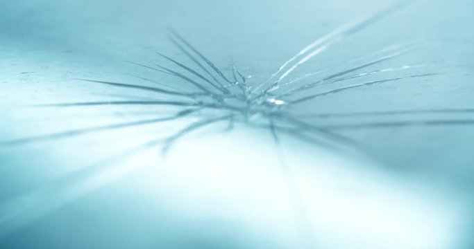 Large cracked window