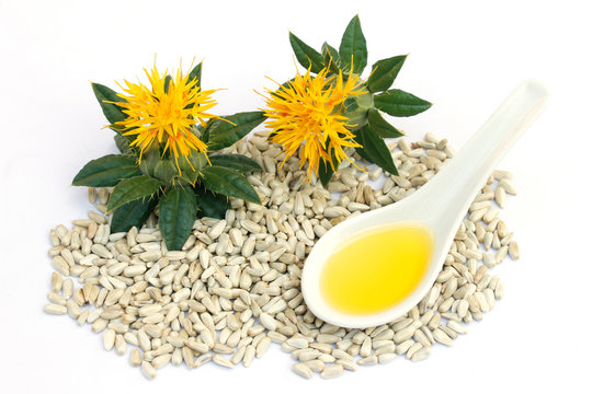 Safflower seeds and oil.