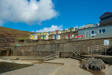 Fototapeta premium Bude outdoor swimming pool Cornwall england uk 