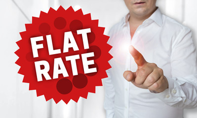 Flatrate Touchscreen Konzept wird von Mann bedient