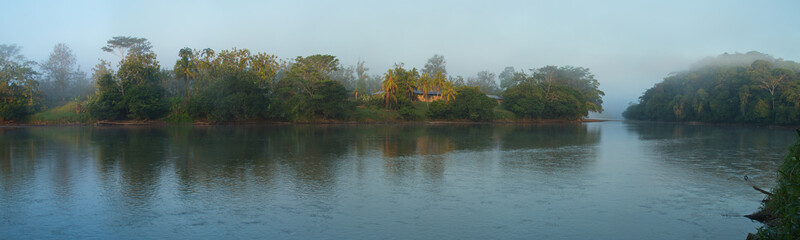 Morning at Rio San Carlos near Boca Tapada in Costa Rica