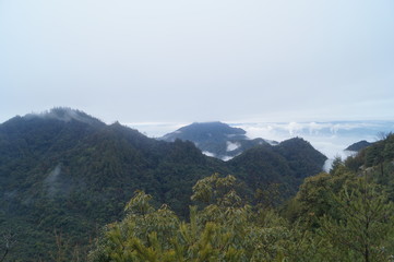 Miyajima beautiful view over mountains