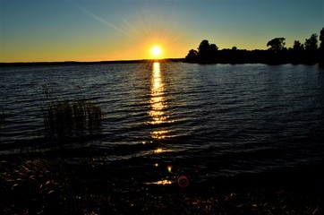 sunset on the Volga River