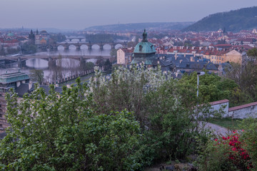 Fototapeta na wymiar Prague, Czech Republuс. Spring cityscape