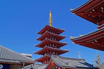 Fototapeta na wymiar Tokyo Sensoji Temple