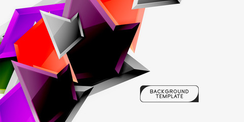 Triangular low poly background design, multicolored triangles. Vector