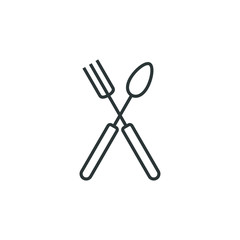 Cutlery Icon Vector logo for culinary business all company with modern high end look