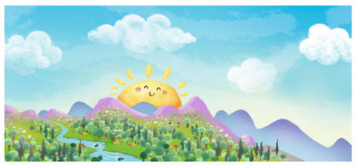 paisaje de naturaleza soleado