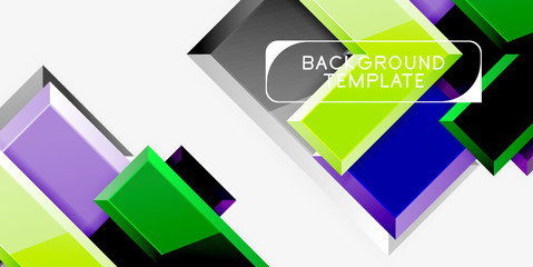 Glossy modern geometric background, abstract arrows composition