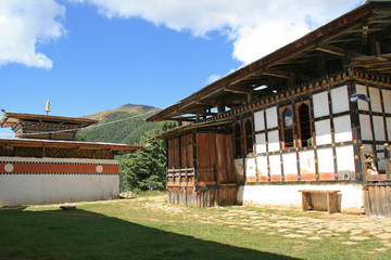 Fototapeta na wymiar Buddhist monastery in Gangtey (Bhutan)