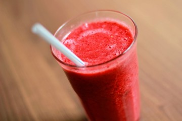 batido zumo fresa