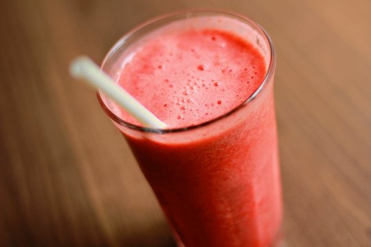 batido zumo fresa
