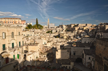 Fototapeta premium The ancient city of Matera, with houses built in stone