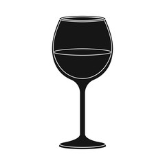 Vector illustration of wine and red symbol. Set of wine and wineglass vector icon for stock.