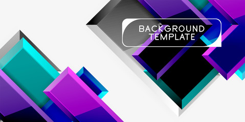 Glossy modern geometric background, abstract arrows composition