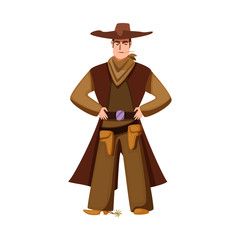 Vector design of cowboy and man symbol. Set of cowboy and hat stock symbol for web.