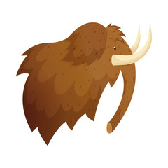 Vector design of mammoth and wooly symbol. Collection of mammoth and hunt stock symbol for web.