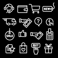 Obraz premium e-commerce shop icons