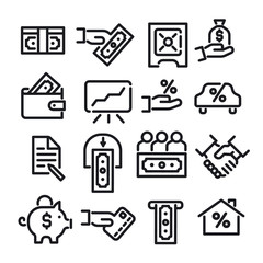 financial icon set
