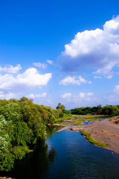 Krushna river at Arale, Satara, Maharashtra, India.