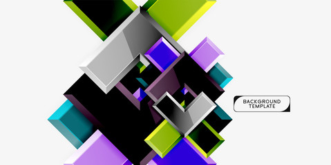 Glossy modern geometric background, abstract arrows composition