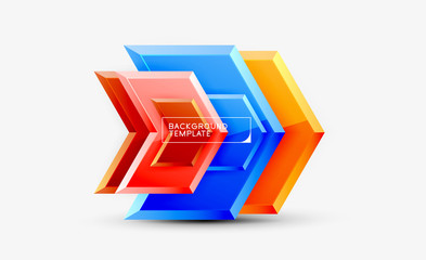 Techno arrow background, template design