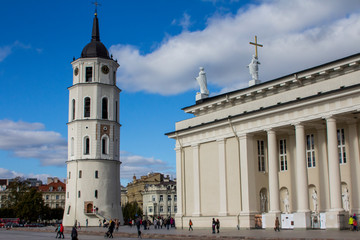 The Cathedral Basilica of St Stanislaus and St Ladislaus of Vilnius . Lithuania