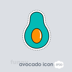 Avocado, alligator pear icon. Avocado fruit sign