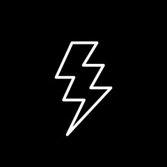 Lightning line icon