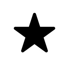 Vector image of a flat, star icon. Isolated star on a white background