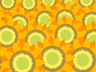 ひまわりのベクターイラスト