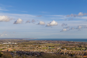 Vista de la ciudad desde lo alto, Eastbourne