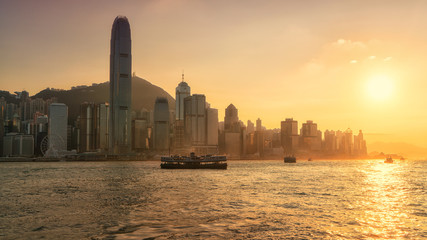 Hong Kong Sunset at Victoria Habror