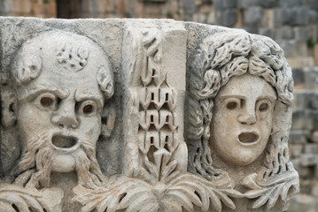 theater mask in myra