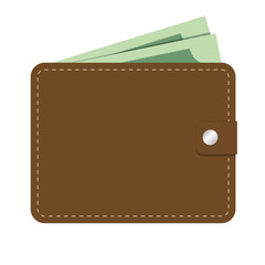 Colorful sign of wallet
