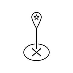 Map location filled outline icon Geo location pin symbol