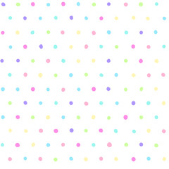 Seamless colourful pattern with polka dots