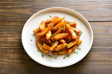 Baked pumpkin slices