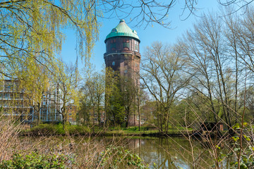 Converted water tower, now is a residential tower in the Wilhelmsburg district of Hamburg