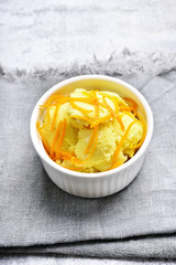 Tasty orange ice cream