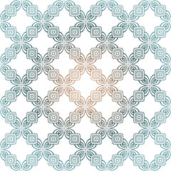 Color Seamless Lace Pattern With Abstract Geometric Flower. Stylish Fashion Design Background For Invitation Card. Illustration.