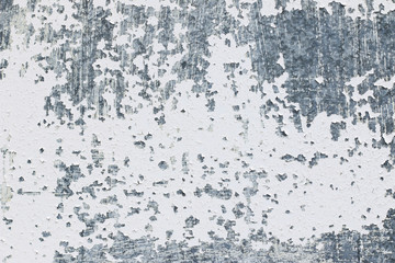 Obraz premium metal viejo con la pintura blanca desconchada