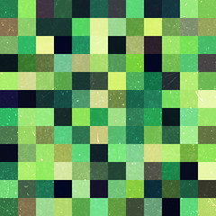 Green seamless geometric checked pattern. Ideal for printing onto fabric and paper or decoration.