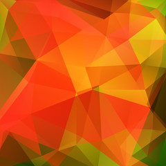 Obraz premium Orange polygonal vector background. Can be used in cover design, book design, website background. Vector illustration
