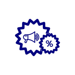 Obraz premium Discount, price, sales discount, shopping,offer, business product discount navy blue color icon