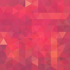 Background made of pink, orange triangles. Square composition with geometric shapes. Eps 10