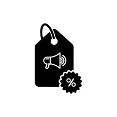 Discount, price, sales discount, shopping,offer,  business product discount black color icon