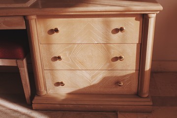 chest of drawers isolated on white