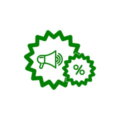 Discount, price, sales discount, shopping,offer,  business product discount green color icon